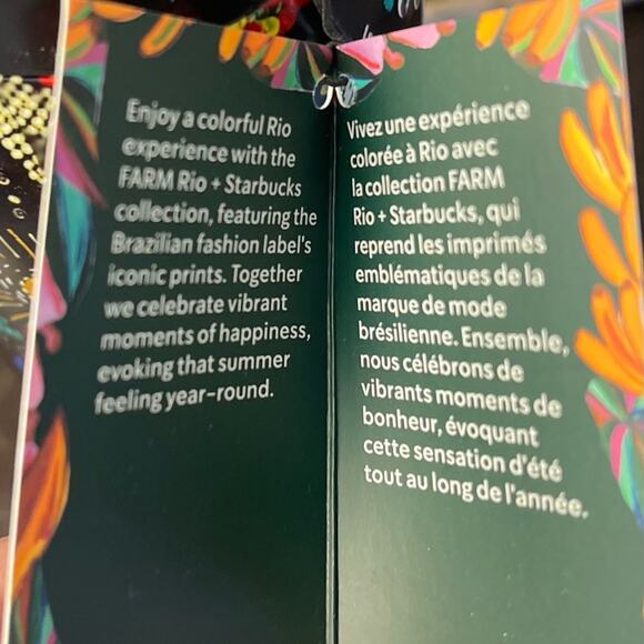 Starbucks x FARM Rio Collab Tropical Print Water Bottle, Gym, Limited Edition - Picture 3 of 3